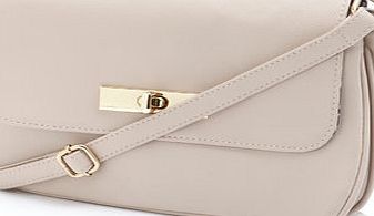 Bhs Nude Double Compartment Cross Body Bag, nude