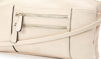 Bhs Nude Double Zip Cross Body Bag, nude 3126683150