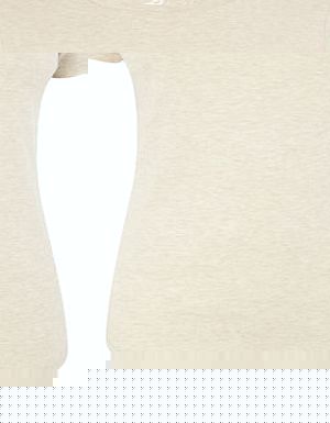 Bhs Oatmeal Marl Crew Neck Top, oatmeal marl