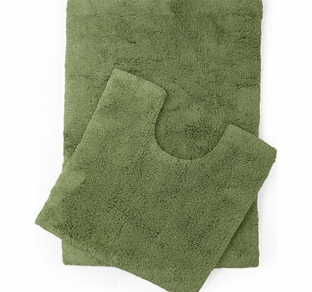Bhs Olive Green Ultimate Bath and Pedestal Mats