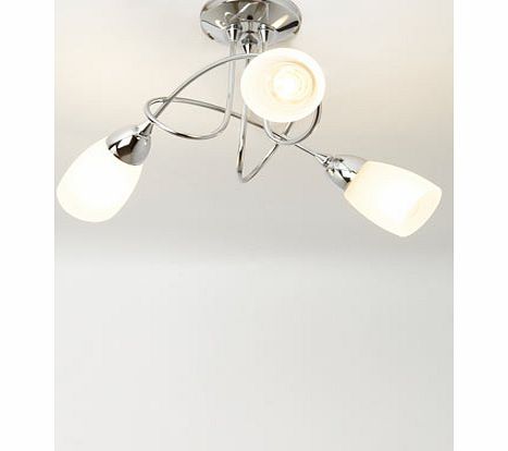 Ottoni 3 Light Ceiling Flush Fitting, chrome