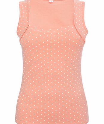 Peach Spot Sweetheart Vest, white/peach 2422732438