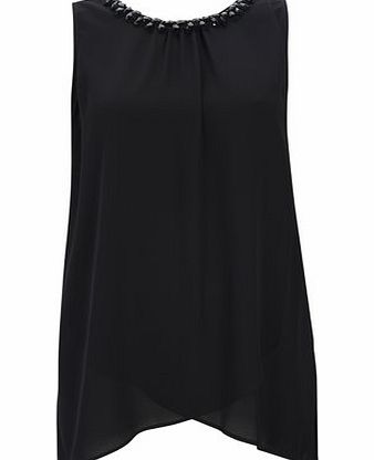 Bhs Petite Black Embellished Top, black 12034948513
