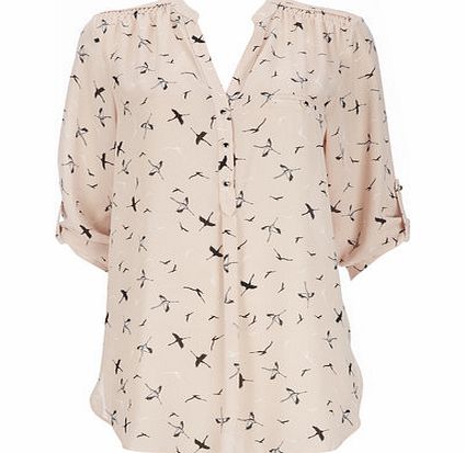 Bhs Pink Bird Shirt, pale pink 12034273511