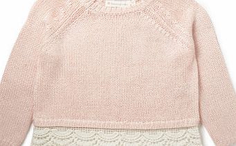Bhs Pink Crochet Trim Jumper, pink 1072640528