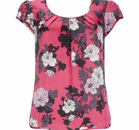 Bhs Pink Oriental Print Shell Top, fuchsia 12033966257