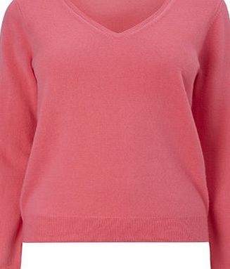 Bhs Pink Supersoft V Neck Jumper, pink 586000528