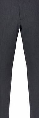 Bhs Plain Navy Regular Fit Flat Front Sharkskin