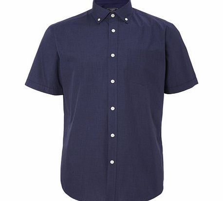 Bhs Plain Short Sleeve Navy Shirt, Navy BR51P04FNVY