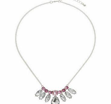 Bhs Pretty Stone Cluster Necklace, multi pink