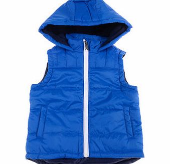 Bhs Pumpkin Patch Boys Blue Puffer Vest, blue