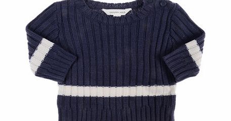Bhs Pumpkin Patch Boys Chunky Rib Jumper, blue