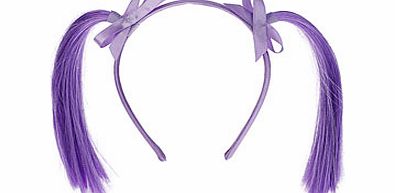 Purple Fake Hair Bunches, beverly black