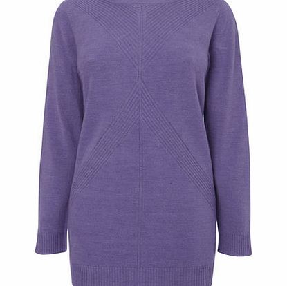 Bhs Purple marl Supersoft Chevron Jumper, purple