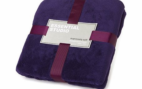 Purple microfleece throw, purple 1881810924