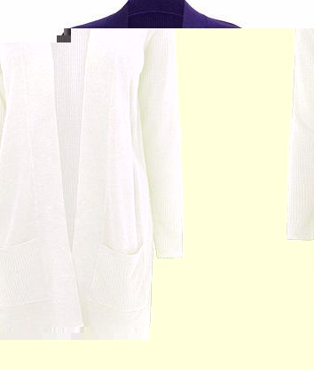 Bhs Purple Supersoft Long Edge to Edge Cardigan,
