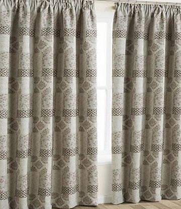 Bhs Red/Brown Chenille Jacquard Pencil Pleat