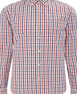Bhs Red Cotton Checked Shirt, Red BR51A01GRED