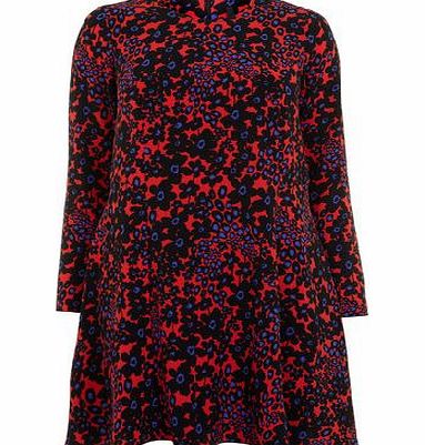 Bhs Red Floral Swing Tunic, red 12613733874