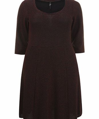 Bhs Red Metallic Skater Dress, red 12612883874