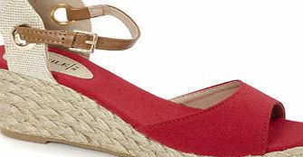 Bhs Red Open Toe Espadrille, red 2846793874