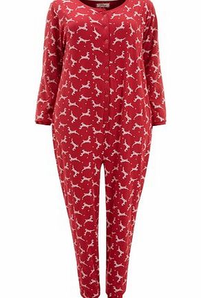 Bhs Red Reindeer Onesie, red 12613233874