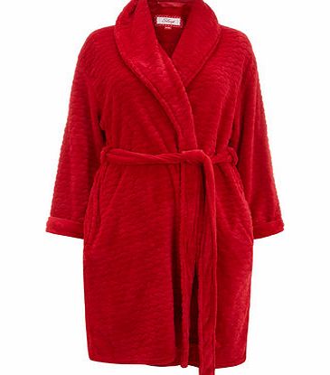Bhs Red Soft Dressing Gown, red 12613373874