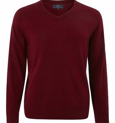 Red Supersoft V Neck Jumper, Red BR53A13FRED