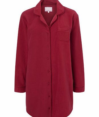 Bhs Red Womens Fleece Nightshirt, red 731743874