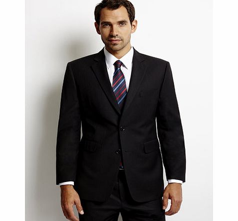 Bhs Regular Black Subtle Stripe Jacket, Black
