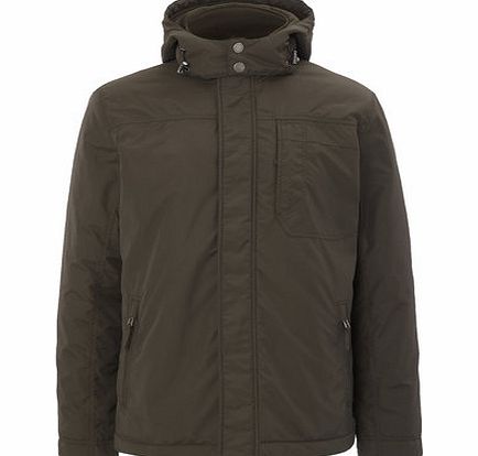 Bhs Ripstop Khaki Hooded Parka, Green BR56B05GKHK