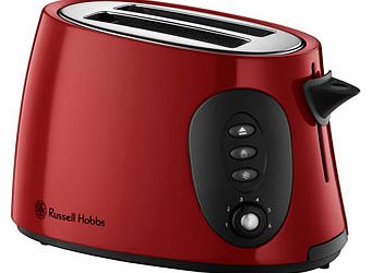 Russell Hobbs red stylis 2 slice toaster, red