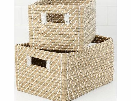 Bhs Seagrass Nautical Weave Set of 2 baskets,