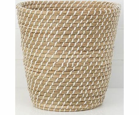 Bhs Seagrass Nautical Weave waste paper bin, natural