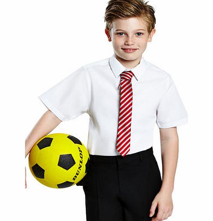 Senior Boys 2 Pack Slim Fit Short Sleeved School