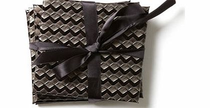 Bhs Set of 4 Grey Zig Zag Coasters, grey 9535860870