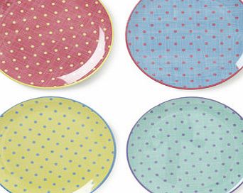 Bhs Set of 4 Polka Dot Round Side Plates, multi