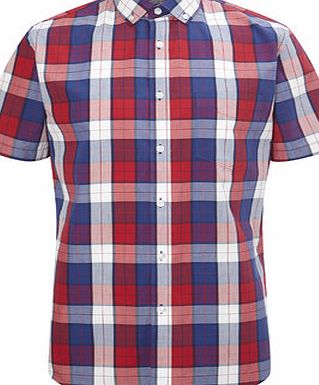 Bhs Short Sleeve Red Check Shirt, Red BR51A15GRED