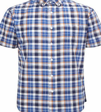 Bhs Short Sleeved Check Shirt, Orange BR51A14GORG