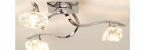Silver Azita 3 Light Flush Light, silver