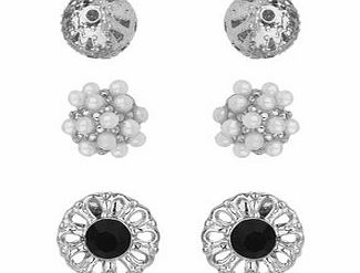 Bhs Silver Ditsy Earring Multipack, cream 12178010005