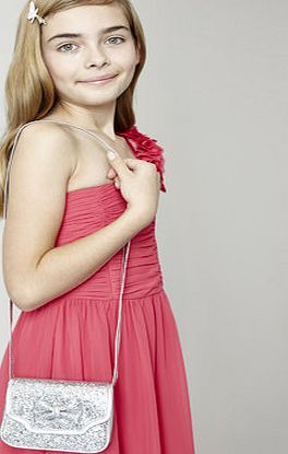 Bhs Silver Glitter Bow Bag, silver 19402290430