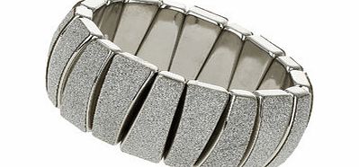 Bhs Silver Glitter Segment Stretch Bracelet, silver