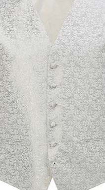 Bhs Silver Paisley Wedding Waistcoat, Grey BR66W08EGRY
