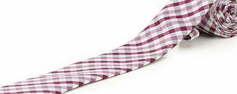 Bhs Slim Pink Summer Check Tie, Dark Pink BR66D77GPNK