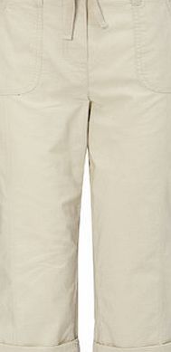Bhs Stone Cotton Crop Trousers, stone 2207680263