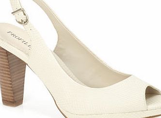 Bhs Stone Heel Detail Platform Sling Back Shoe,