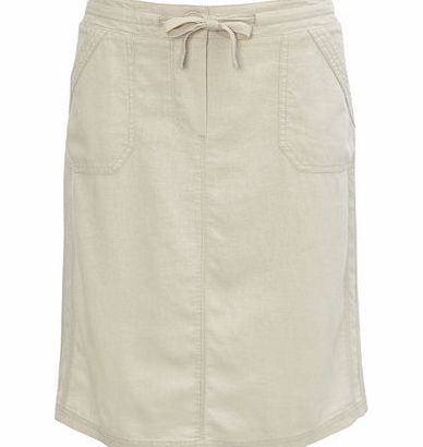 Bhs Stone Linen Blend Skirt, New Stone 2207763050