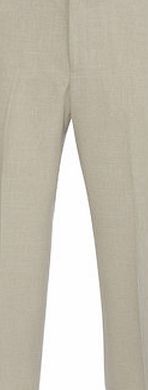 Bhs Stone Linen Look Regular Fit Trousers, Cream