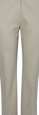 Bhs Stone Sateen Finish Cotton Trousers, natural